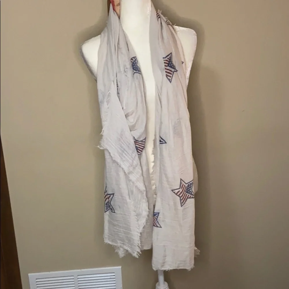 Mudd Oblong Cross Shop Beige Scarf